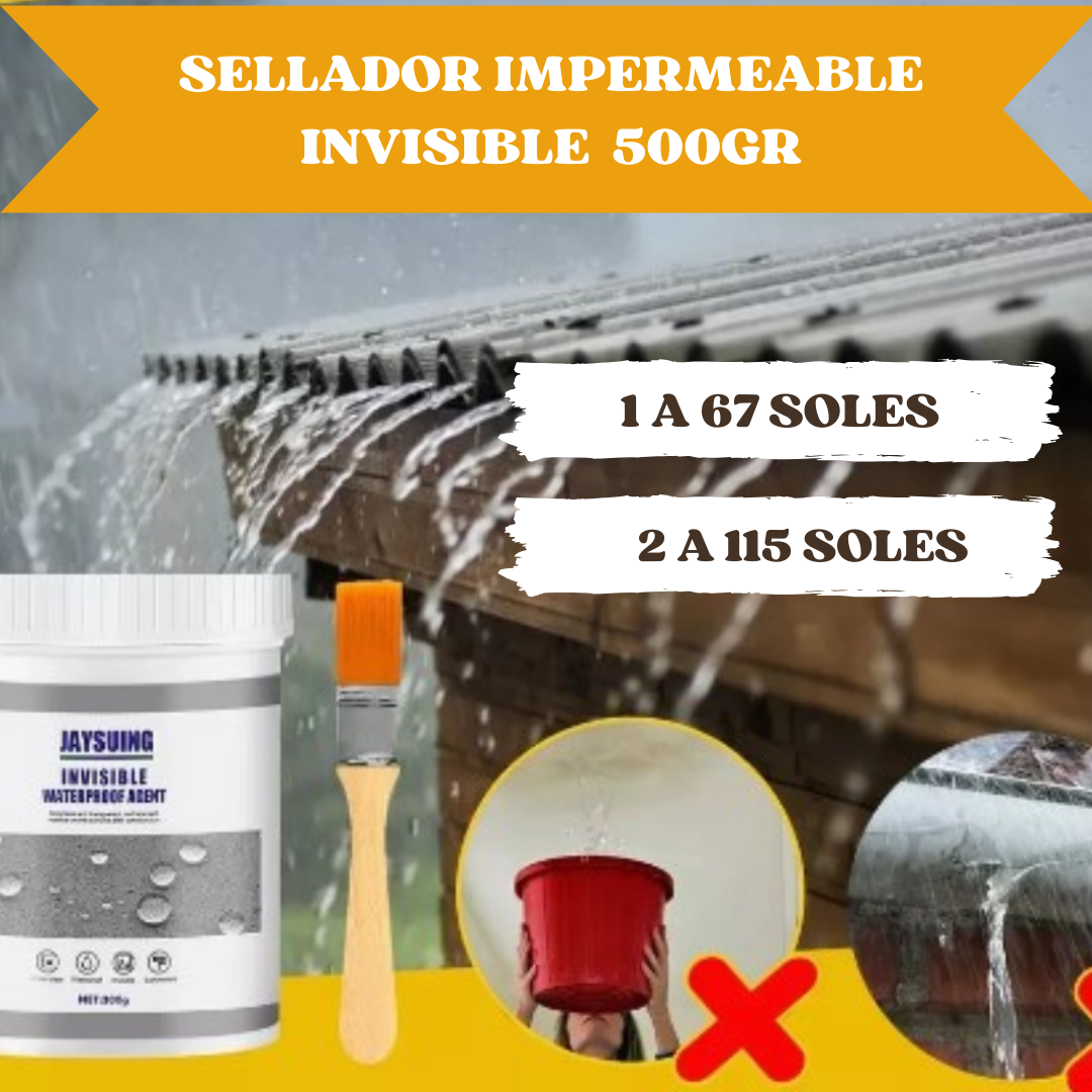 SELLADOR IMPERMEABLE INVISIBLE 500ML + 🎁BROCHA DE REGALO🎁