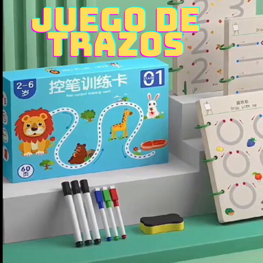 JUEGO DE TRAZOS DIDACTICO 3 años +